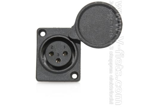 Inbouw Laadstekker XLR (Zwart/Kapje)